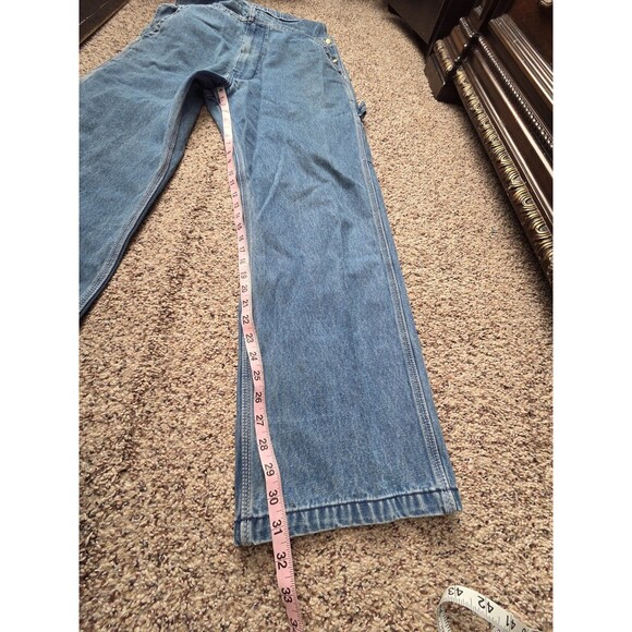 Vintg Big Smith Mens Denim Carpenter Bib Overalls Work Utility Overall 36"*32" - Picture 7 of 10